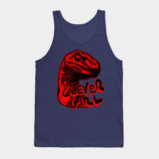 Clever Girl Science Fiction Movie Tank Top by Jamie Collins